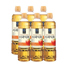 청정원 사과식초, 900ml, 6개