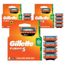 질레트 퓨전 5 면도기날, 4개입, 3개