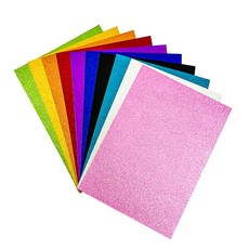 마다꾸미 글리터 DIY 반짝이 펠트지 10종 세트 비접착식, 혼합색상, 1세트