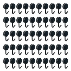 Xiaoyztan 작은 벽 후크 자체 접착 플라스틱 키 수건 모자 주방 욕실 사무실의 스타킹 드릴 필요 없는 끈끈한 경량 행거 가벼운 작업용 블랙 50개 149310, Xiaoyztan 소형 벽 후크 자체 접착 키 후크 수