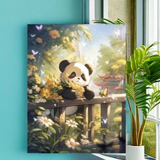 다솜이네 DIY 명화그리기 판다 유화 세트 30 x 40cm, 판다23, 1개