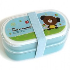 옆집샵 모카 로즈 2단 밴드 도시락 사무실 소풍 점심용, 1개, 상세페이지 참조