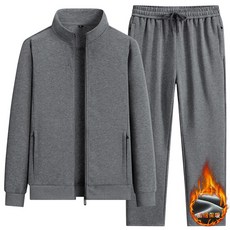 運動套裝 加絨加厚休閒兩件組
