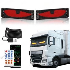 램프 디스플레이 led 자동차 전광판 광고 눈모양 실내 데블스 차량 택시 앞유리 조명, 16x32(18x7cm), 1L, 1개