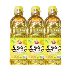 오뚜기 옥수수유 500ml 3개 식용유 기름 튀김 부침 오일