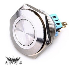 30mm 不鏽鋼金屬平面開關, 1個, 無段