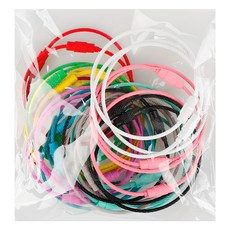 Uniart 大容量彩色線圈環 10種 x 3p 套組, 混色, 1套