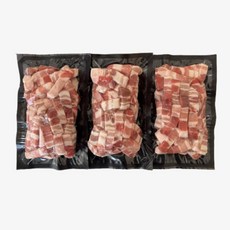 프리미엄 스페인 육즙 큐브 삼겹살 캠핑용 구이용 볶음용, 1개, 3kg