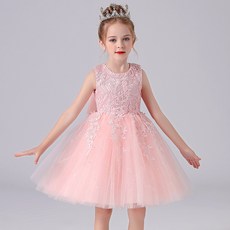 DIU 兒童禮服裙公主裙中小童裝女童蓬蓬網紗裙子幼稚園演出服夏季背心