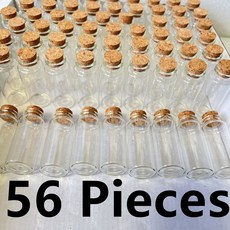15/36/56 pcs 30x70mm 30ml 유리 항아리 코르크 작은 테스트 튜브 병 분명 미니 컨테이너 DIY 결혼식 호의 소원, 56 pieces