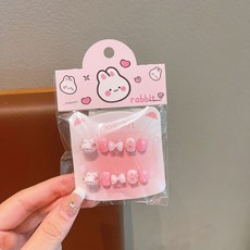 兒童穿戴甲 可愛美甲片 可拆卸手工甲片, 粉色, 1個