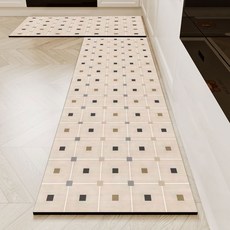 다다러그 천연 규조토 주방 발매트 2종 세트, E도트 (2종x1세트)