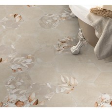 磁磚 Z-花想容 23X27 Made in Spain, 1個, 混灰花磚
