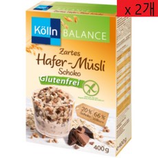 쾰른 벨런스 텐더 귀리 통곡물 뮤즐리 초콜릿 글루텐 프리 시리얼 플레이크 400g x2개