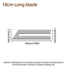 전기 가열 나이프 커터 블레이드 직선형 굽힘 슬롯 도구 (핫 머신 액세서리용) 아크/삽/날카로운 모양, 09 10cm Long Blade