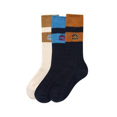 매장정품 와키윌리 WACKY WILLY 타이포 배색 양말 3PACK WA2503TC05TC 498899