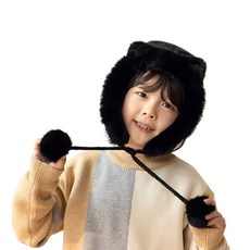 키즈트리 유아용 방한 털 귀달이 모자 DM-139