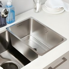 Lustia 四角不鏽鋼洗碗桶 14L+橡膠塞+連接環, 1組, 銀色(洗碗機)