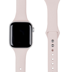 모할랩 애플워치 3/4/5/6/7/8/9/SE 호환 슬림 실리콘 더블 단추 스트랩 + 보호필름 1p 세트, 07 핑크, 44mm