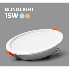 LED 원형 15W 6인치 다운라이트 주광색 전구색 매입등, 전구색(노란빛), 1개