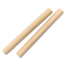 리듬막대 우드스틱 악기채 클라베스 원목스틱 나무막대 2개 1조, 1세트, 나무색