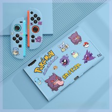 Nintendo Switch 2/NS Oled 게임 콘솔 용 만화 Gengar 케이스 Joy-con 디자인 충격 방지 방울 보호 커버, [04] For Switch OLED, [13] F
