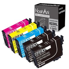 NoahArk 822XL 재제조 잉크 카트리지 교체용 Epson 822 T822 T822XL 고수율 Workforce Pro WF-3820 WF-4820 WF-4830 WF-4