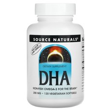 소스 내추럴스 DHA 200mg 120 베지테리언 소프트겔, 1개