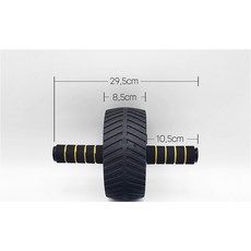 복근운동 무릎보호 와이드휠 운동기구 AB 롤러 블랙