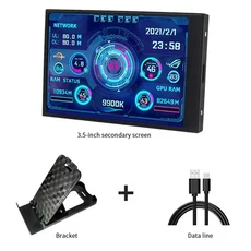 3.5 인치 미니 컴퓨터 보조 화면 IPS USB C forComter RAM HDD 모니터 디스플레이 자유롭게 AIDA64, 01 Option 2