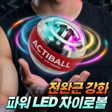 디액티브 자이로볼 전완근 운동기구 손목강화 악력 스트레칭 파워볼 액티볼, 1개, 강열한 레드