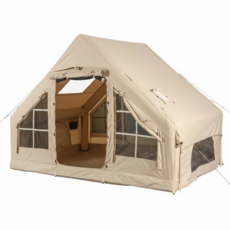 Vectus Tools 공기주입식 텐트 캠핑 가정용 고급 글램핑 텐트 방수 및 보온 대형 텐트 LY701, 2~4, 연한 살구색