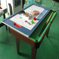 Shark家具 兒童多功能遊戲桌 臺球桌 乒乓球臺 冰球 足球 三合一家用球類玩具, 1個, 1126檯球乒乓球冰球三合一