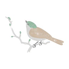 1개 유리 핫픽스 라인스톤 다리미 부착형 아플리케 의상 액세서리 (옷 가방 바지용 새 모양) 297x210mm, 혼합색