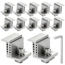 GAGIRA 35-55mm 조절 가능한 태양열 브래킷 12개 RV용 장착용 알루미늄 태양열 패널 Z 브래킷