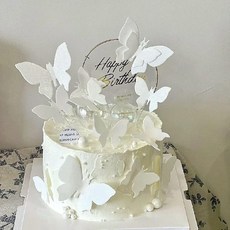 가짜 생크림 케이크 9종 리본 모형 생일 잔치 브라이덜샤워 백일 상차림 촬영소품, 1개, 그림 5