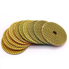 5吋水磨片金剛石水磨拋光片 石材打磨片 玉石 石英石拋光 翻新美容, 1個, A-50#