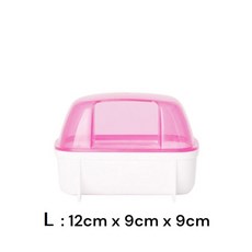 햄스터 욕실 욕조 작은 액세서리 목욕 애완 동물 친칠라 기니피그 화장실, Pink L