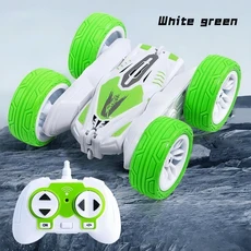 미니 RC 스턴트 원격 조종 양면 자동차 360도 회전 고속 플립 라이트업 스윙 암 블루밍, RC-CAR Black