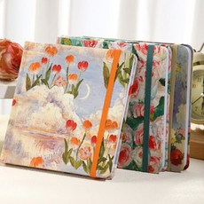 보스케 패브릭 포켓 스케치북 드로잉 노트, 튤립클라우드