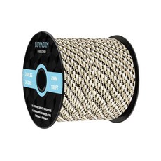 루야딘 파라코드 240파운드 - 직경 2mm 유틸리티 코드 3 가닥 낙하산 스풀 100피트 200피트 캠핑 하이킹 낚시 야외 및 DIY용, Khaki Camo, 200 ft, 1개