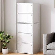 Zzang Room 다용도 현관 거실 수납장 대용량 원룸 서랍장, 화이트