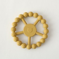 DFMEI 硅膠兒童咬膠訓練寶寶抓握能力安撫牙膠寶寶咬咬樂嬰兒用品磨牙棒, 1個, 如圖, 洛克黃