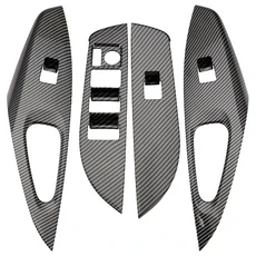 탄소 섬유 LHD 도어 윈도우 리프트 스위치 패널 커버 트림 도요타 코롤라 2019 액세서리, 02 RHD