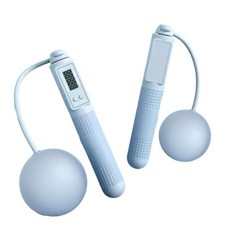 MC REST 智能計數跳繩 無繩負重款, 1個, 【藍色】智能記數跳繩 大球款