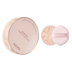 AGE20S 핑크 수분광 글로우핏 톤업 선팩트 + 리필, 1개, 12.5g