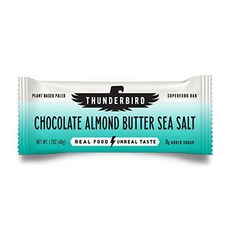 Thunderbird 리얼 푸드 에너지 바 바 피칸 고지 피스타치오 48.2g(1.7온스) 과일 및 견과류 영양 - 설탕 곡물 글루텐 프리 GMO 12팩, 1 Count (1.7 oz Bars), Chocolate Almond Butter Sea Sa