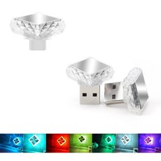 (DR7) 차량용 USB 실내 C타입 무드등 조명 엠비언트 감성 LED DR7-L7, 1개, 1.DR7 (USB타입) 무드등 (다이아)