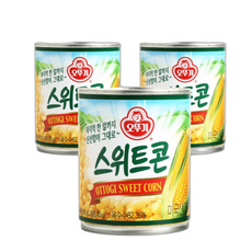 오뚜기 스위트콘 옥수수 통조림 간식 야식 안주, 198g, 3개