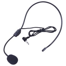 체리스팟 CS-MC9 유선 헤드마이크 3.5mm 강의용 인터뷰용 경량 마이크 단품, 블랙